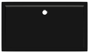 Base de chuveiro retangular 70x120 cm ABS preto