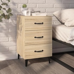 vidaXL Mesa de cabeceira 40x40x66 cm derivados madeira carvalho sonoma