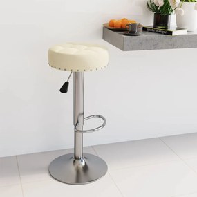 vidaXL Banco de bar tecido cor creme
