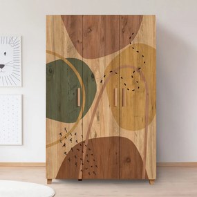 Roupeiro / Guarda Roupa "Nova" - 120x190x48 cm - Com Prateleiras e Arr