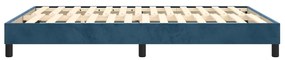 Estrutura de cama sem colchão 140x200 cm veludo azul-escuro