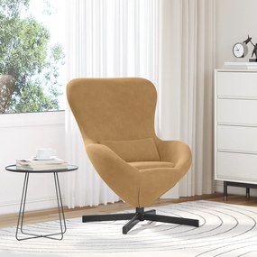 Poltrona de Ovo vidaXL Veludo Marrom