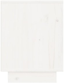 Mesas de cabeceira 2 pcs 40x30x40 cm pinho maciço branco
