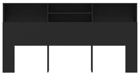 Armário de cabeceira 200x19x103,5 cm preto