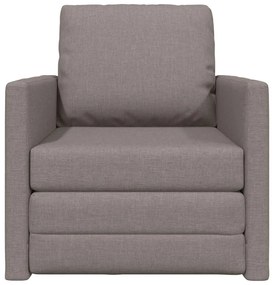 Sofá Cama de Chão 2 em 1 Taupe 74x77x81 cm Tecido
