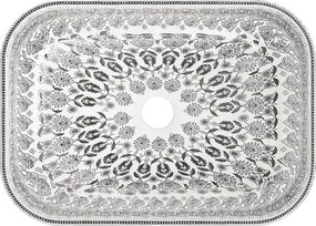 Mexen Rita lavatório de bancada 45 x 32 cm, padrão branco/preto - 21084586