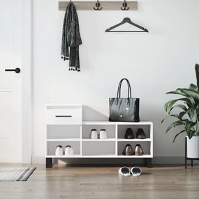 vidaXL Sapateira 102x36x60 cm derivados de madeira branco