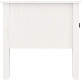 Mesa de apoio 50x50x49 cm pinho maciço Branco