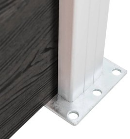 Painel de vedação para jardim WPC 180x186 cm cinzento