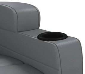Poltrona reclinável couro artificial antracite