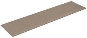 Painel parede 12pcs 60x15cm couro artificial 1,08 m² cappuccino