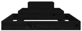 Vaso/floreira 80x80x27 cm pinho maciço preto