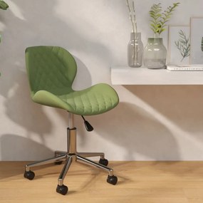 vidaXL Cadeira de jantar giratória veludo verde-claro
