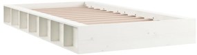 Estrutura cama pequena solteiro 75x190 cm madeira maciça branco