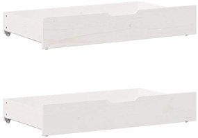 Cama sem colchão 160x200 cm madeira de pinho maciça branco