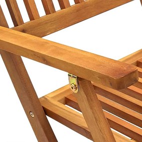 7 pcs conjunto jantar dobrável p/ jardim madeira acácia maciça