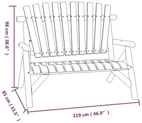 3 pcs conjunto lounge de jardim madeira de abeto maciça