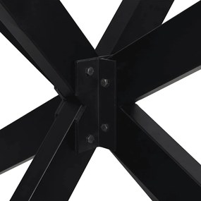 Pé de mesa de jantar em formato de aranha, preto, 120x68x(72-73) cm, a