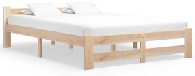 Estrutura de cama 140x200 cm madeira pinho maciço