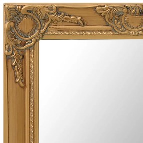 Espelho de parede estilo barroco 50x80 cm dourado