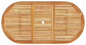 Conjunto de Jantar de Jardim 7 pcs Madeira Largo Madeira Sólida