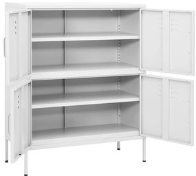 Armário de arrumação aço 80x35x101,5 cm branco
