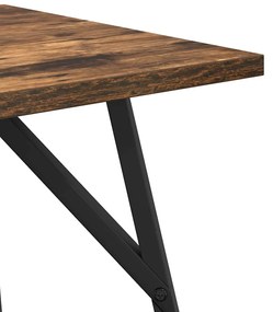 Mesa Lateral vidaXL 2 pcs Carvalho Defumado Madeira Ingenheirada e Met