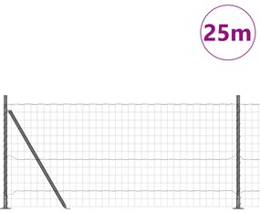 Cerca Euro Conjunto de 2 Cinza Metal 25 x 1 m Cerca Euro