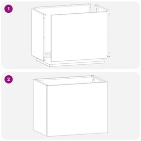 Vaso de Jardim Prateado 50 x 32 x 40 cm Aço galvanizado