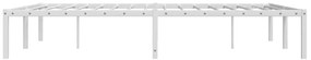 Estrutura de cama 140x190 cm metal branco