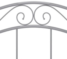 Estrutura de cama 100x200 cm metal cinzento