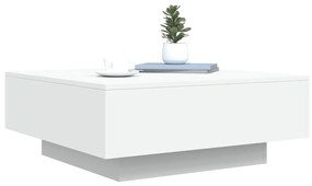 Mesa de centro com luzes LED 80x80x31cm branco