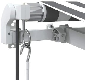 Toldo retrátil automático 500x300 cm antracite e branco