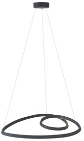 Candeeiro suspenso escandinavo preto 72cm incl. LED regulável em 3 níveis - Circuit Escandinavo