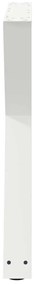 Pés para mesa de jantar 2 peças, branco, 70x(72-73,3) cm, aço