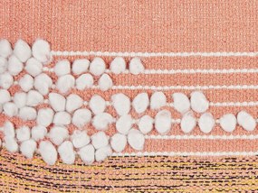 Almofada decorativa em algodão laranja 45 x 45 cm DEUTZIA Beliani