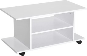 Móvel para televisão com rodas, para televisões até 42 polegadas, 80 x 40 x 40 cm, branco