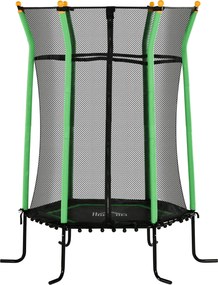 HOMCOM Trampolim para Crianças com Rede de Segurança e Estrutura de Aço para Interiores e Exteriores Carga 50kg Ø163,5x190 cm Verde | Aosom Portugal