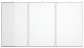 Quadro branco magnético dobrável 150x80x1,7 cm alumínio