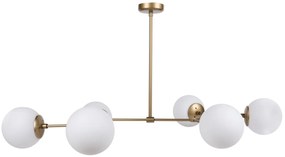 Candeeiro de Teto Damar – Amarelo e Branco – 100 x 58 cm