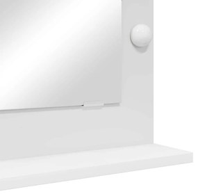 Espelho de vaidade com luzes de LED Branco 70x50x18 cm