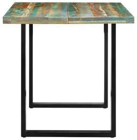 Mesa de jantar 160x80x75 cm madeira recuperada maciça