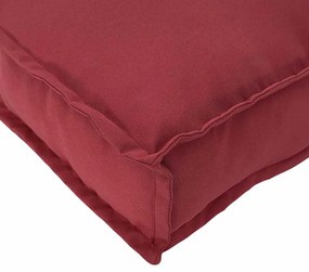 Almofadas para Assento 4 pcs Vermelho Vinho 40x40x8 cm Tecido Oxford