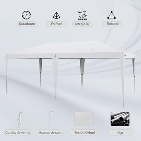 Tenda Dobrável 6x3 Tenda de Jardim Portátil com Bolsa de Transporte Te