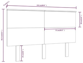 Cabeceira de cama 154x6x82,5 cm pinho maciço castanho mel