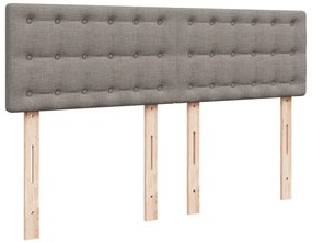 Cama com molas/colchão 160x200 cm tecido castanho-acinzentado