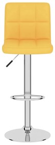 Bancos de bar 2 pcs tecido amarelo mostarda