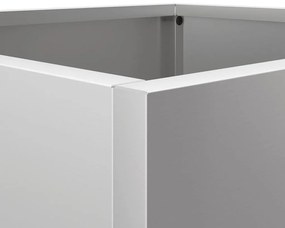 Vaso/floreira 49x47x46 cm aço galvanizado prateado