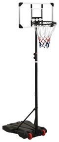 93657 vidaXL Tabela de basquetebol 216-250 cm policarbonato transparente