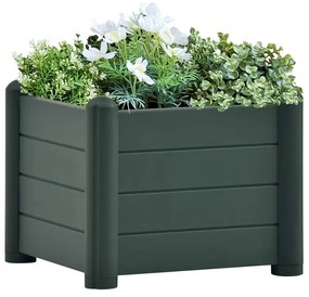 vidaXL Canteiro elevado para jardim PP 43x43x35 cm verde